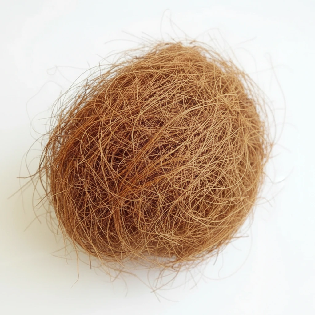 Golden coconut fiber for industrial applications